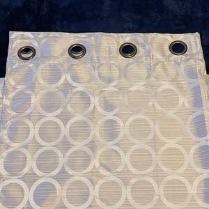 Sophisticated Cream Circle Patterned Drapes (2 panels)